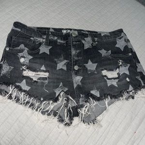 High rise star shorts